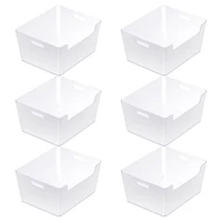 6 Pack: Extra Large Clear Open Storage Bin by Simply Tidy®