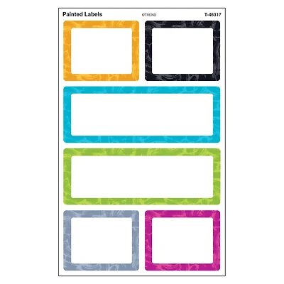 Trend Enterprises® Color Harmony Painted Labels superShapes Stickers, 6 Packs of 24