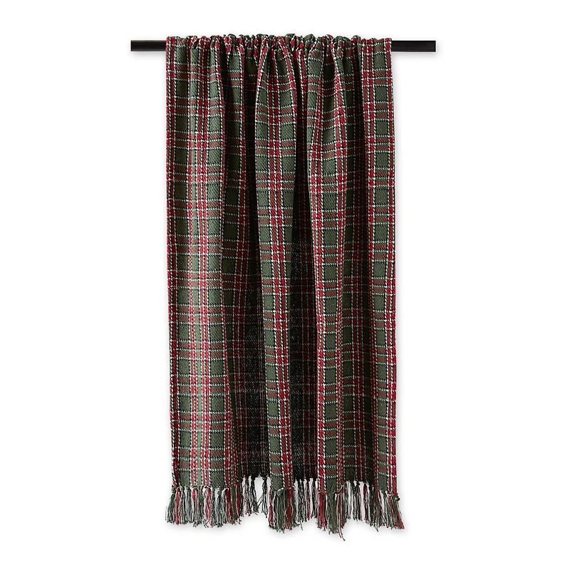 DII® O Christmas Tree Plaid Recycled Cotton Throw