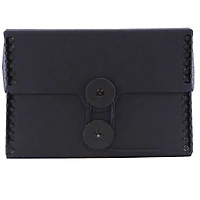 JAM Paper Black Kraft Button & String Tie Closure Portfolio, 4.25" x 6.25"