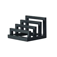 Hello Honey® Tri-Sectional Black Metal Plate Stand Organizer