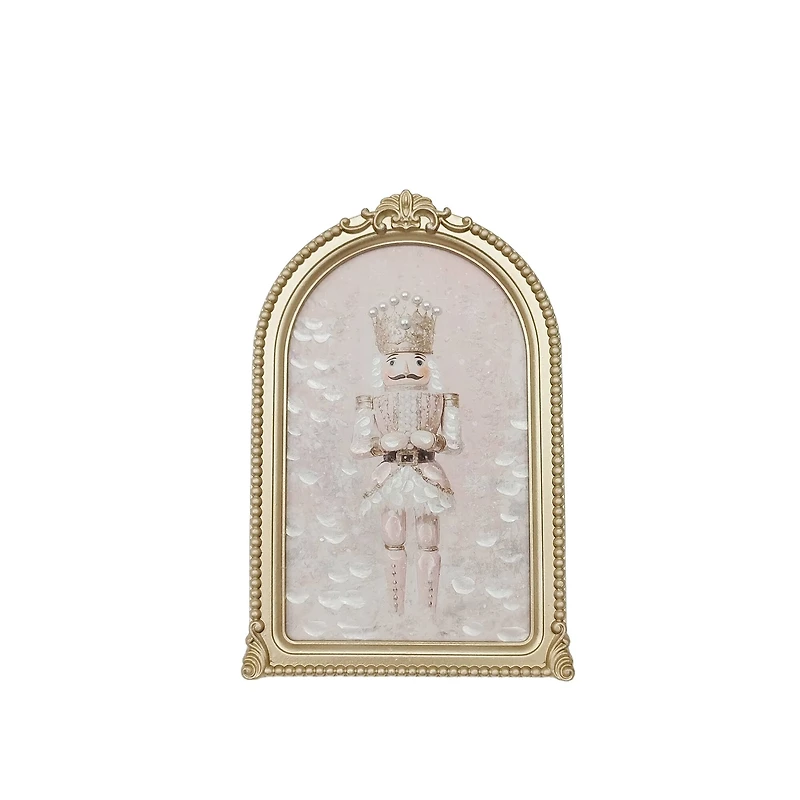 11.75" Pink Soldier with Gold Pearl Frame Wall Décor by Ashland®
