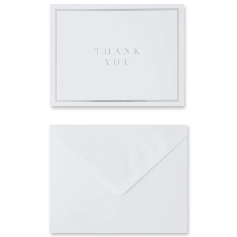 Silver Thank You Cards & Envelopes by Recollections™, 4.25" x 5.5"