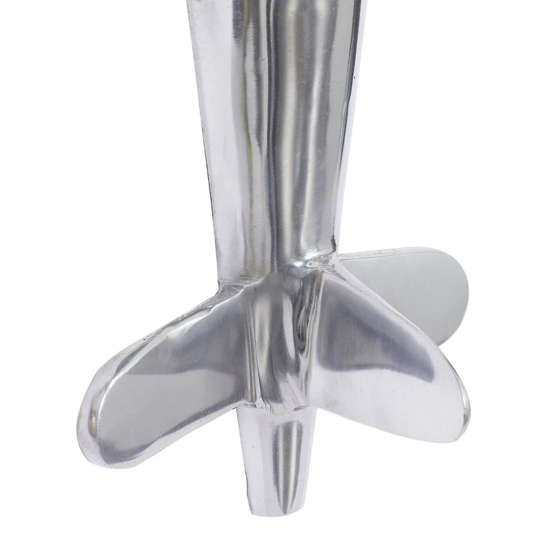 Silver Aluminum Contemporary Wall Hook