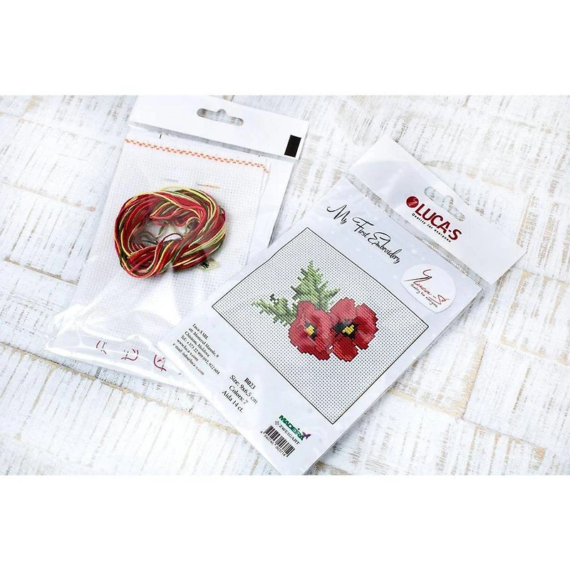 Luca-s Poppies Counted Cross Stitch Kit