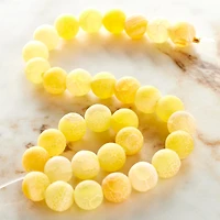 12 Pack: Orange Crackle Agate Round Beads, 8mm by Bead Landing™