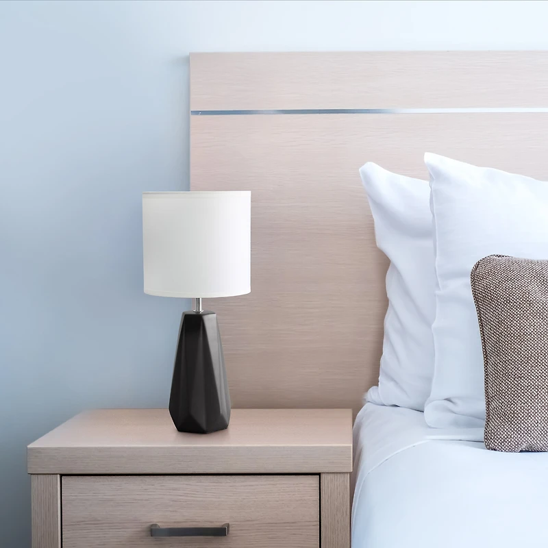 Simple Designs Ceramic Prism Table Lamp