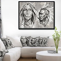 Designart - Native American Indian Heads