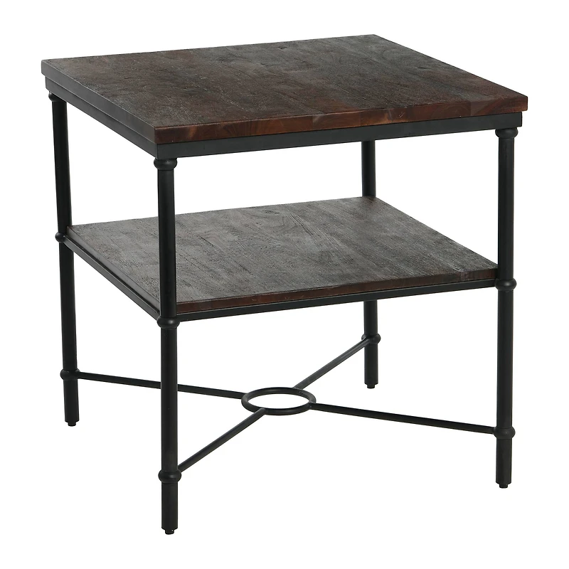 Hello Honey® 24" Saratoga Rustic Wood & Metal End Table