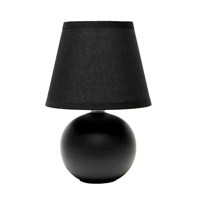 Simple Designs Mini Ceramic Globe Table Lamp
