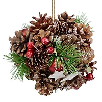 6" Pine Cones, Stars & Balls Ornament