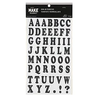 1" Black Alphabet Iron-On Transfers by Make Market®