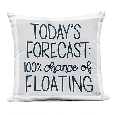 Stupell Industries 18" x 18" Today's Forecast Floating Phrase Outdoor Pillow