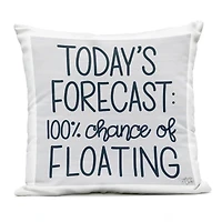 Stupell Industries 18" x 18" Today's Forecast Floating Phrase Outdoor Pillow