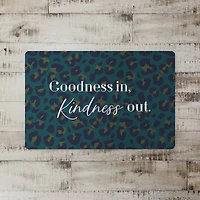 Goodness In Kindness Out Leopard Floor Mat