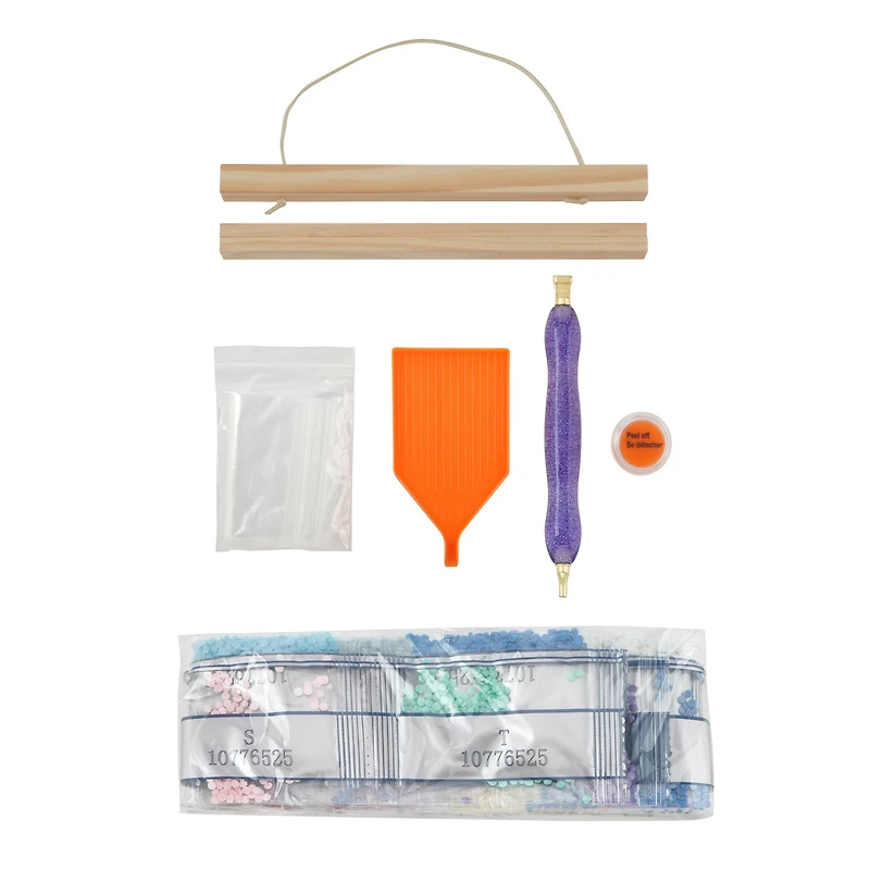 8" x 10" Neon Pumpkin Diamond Art Kit with Magnetic Frame by Make Market®