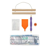 8" x 10" Neon Pumpkin Diamond Art Kit with Magnetic Frame by Make Market®