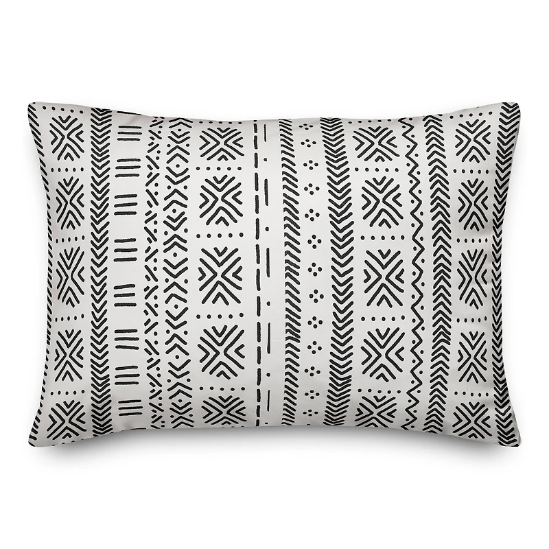 Mudcloth Pattern 14" x 20" Throw Pillow