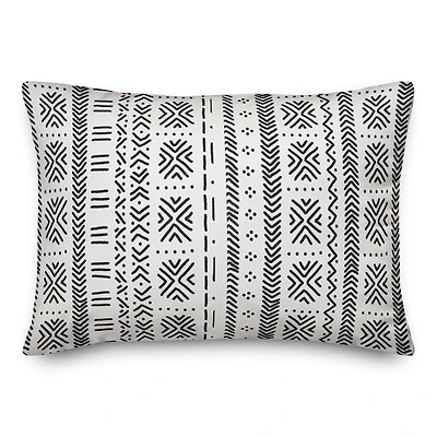 Mudcloth Pattern 14" x 20" Throw Pillow
