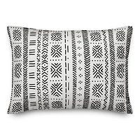 Mudcloth Pattern 14" x 20" Throw Pillow