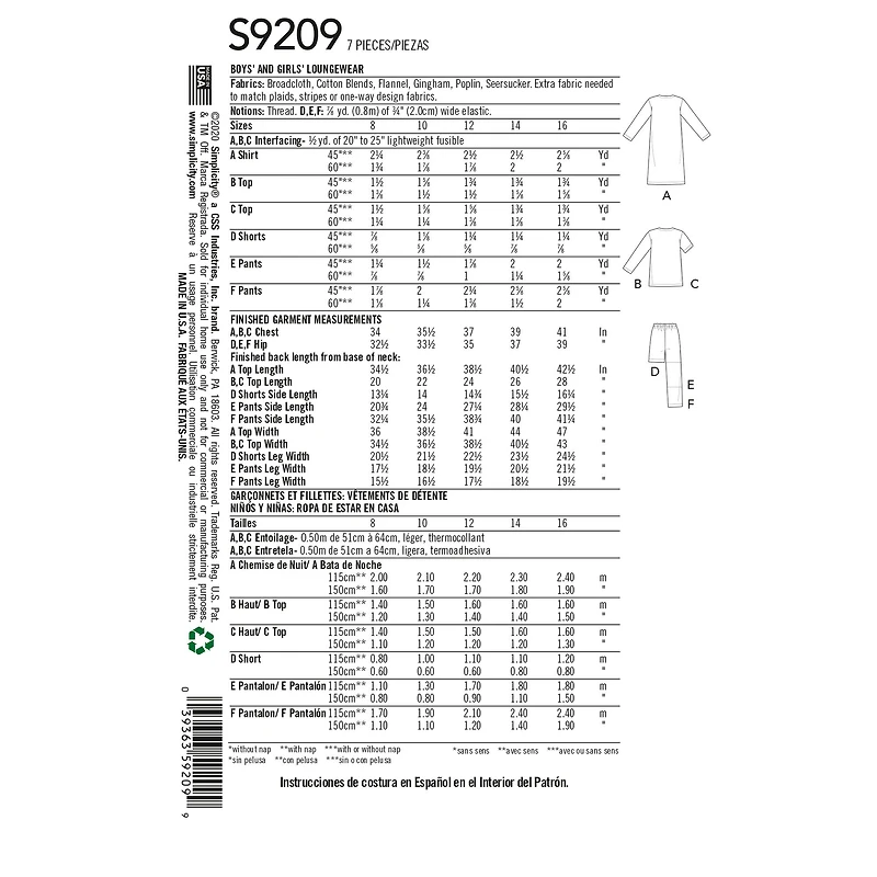 Simplicity® Pattern CS9209 (8-10-12-14-16)