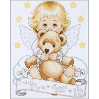 Tobin Baby Angel Birth Record Counted Cross Stitch Kit