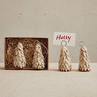 Hello Honey® Felt Wool Christmas Tree Place Card & Photo Holder Set