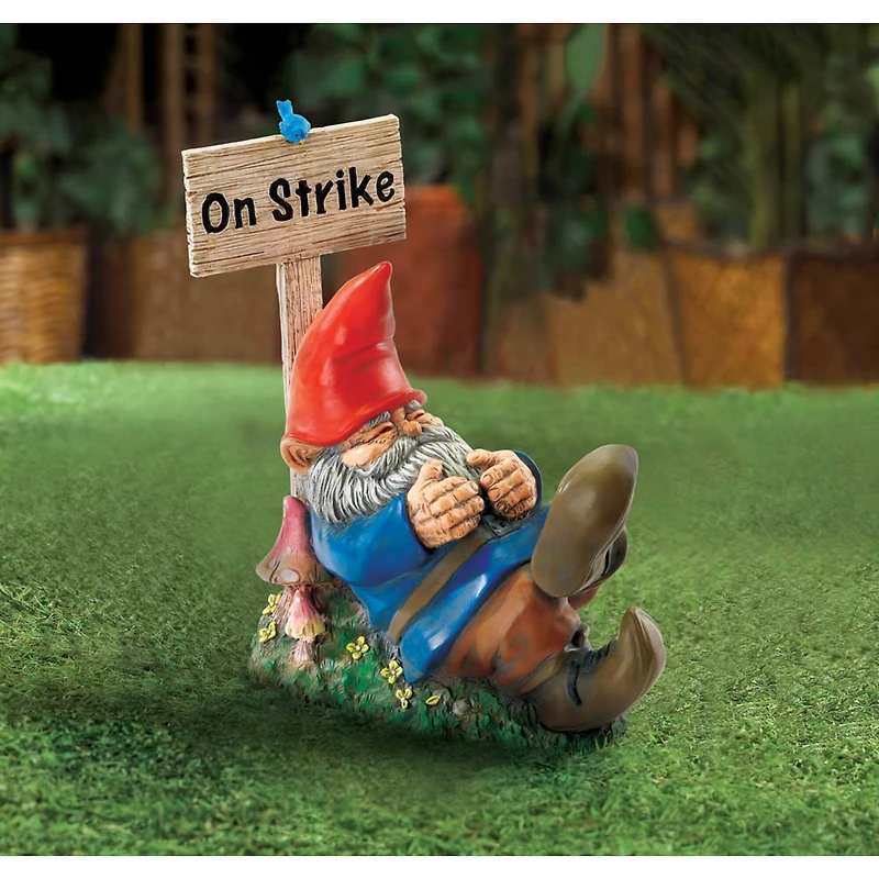 9.5" On Strike Garden Gnome
