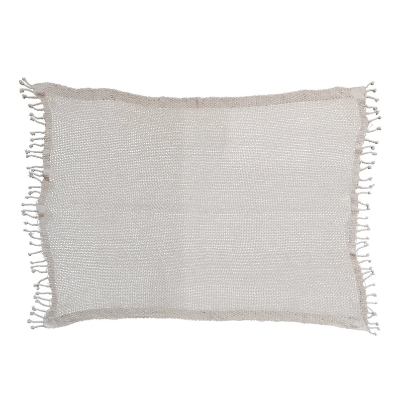 Hello Honey® Natural Cotton Knit Throw Blanket with Tassels