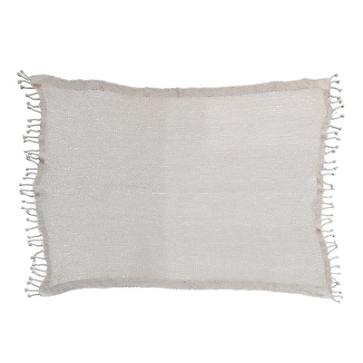 Hello Honey® Natural Cotton Knit Throw Blanket with Tassels