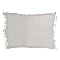 Hello Honey® Natural Cotton Knit Throw Blanket with Tassels