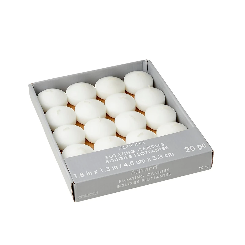12 Packs: 40 ct. (240 total) Basic Elements™ White Floating Candles Value Pack by Ashland®