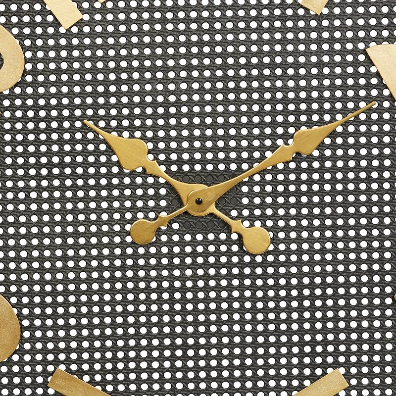 CosmoLiving by Cosmopolitan 32" Black Metal Industrial Wall Clock