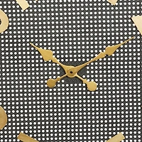 CosmoLiving by Cosmopolitan 32" Black Metal Industrial Wall Clock