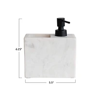 Hello Honey® Marble Soap Dispenser with Pump & Toothbrush Holder