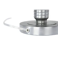 Hello Honey® 28.7" Faceted Aged Pewter Metal Column Table Lamp