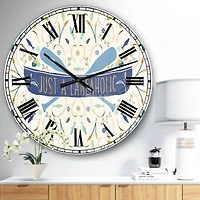 Designart 'Just A Lakeaholic Lake House Wall Clock