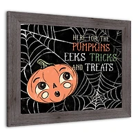 Retro Pumpkin Western Brown Framed Print Wall Art