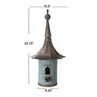 Hello Honey® 34" Decorative Metal Birdhouse