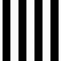 Black/White Medium Stripe Matte Satin