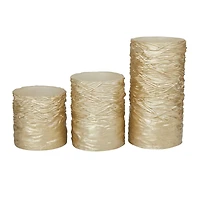 Gold Traditional Flameless Candle Set