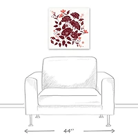 Red Flowers Canvas Wall Art