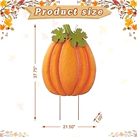 Glitzhome® 3ft. Fall Metal Embossed Glitter Pumpkin Yard Stake