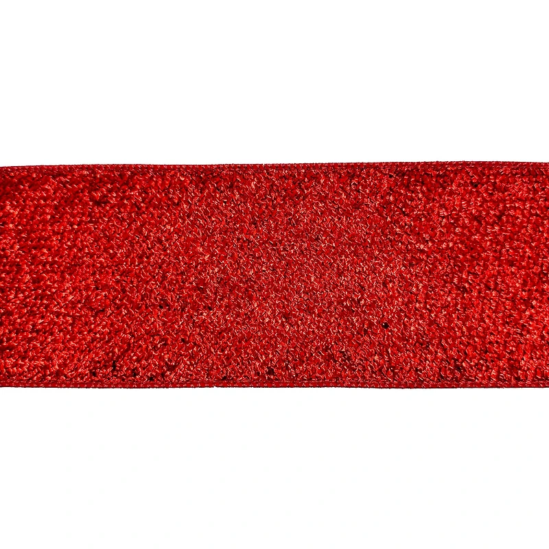 3.5" x 25ft. Red Tinsel Wired Ribbon by Celebrate It®