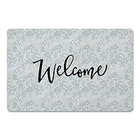 Welcome Dainty Floral Floor Mat