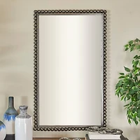 CosmoLiving by Cosmopolitan 40" Beaded Metal Wall Mirror