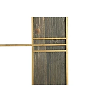 Hello Honey® 2.5ft. Gold Trimmed Wooden Square Wall Clock