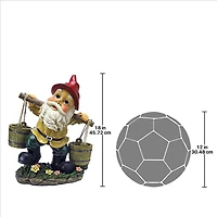 Design Toscano Barney Two Buckets Garden Gnome Statue