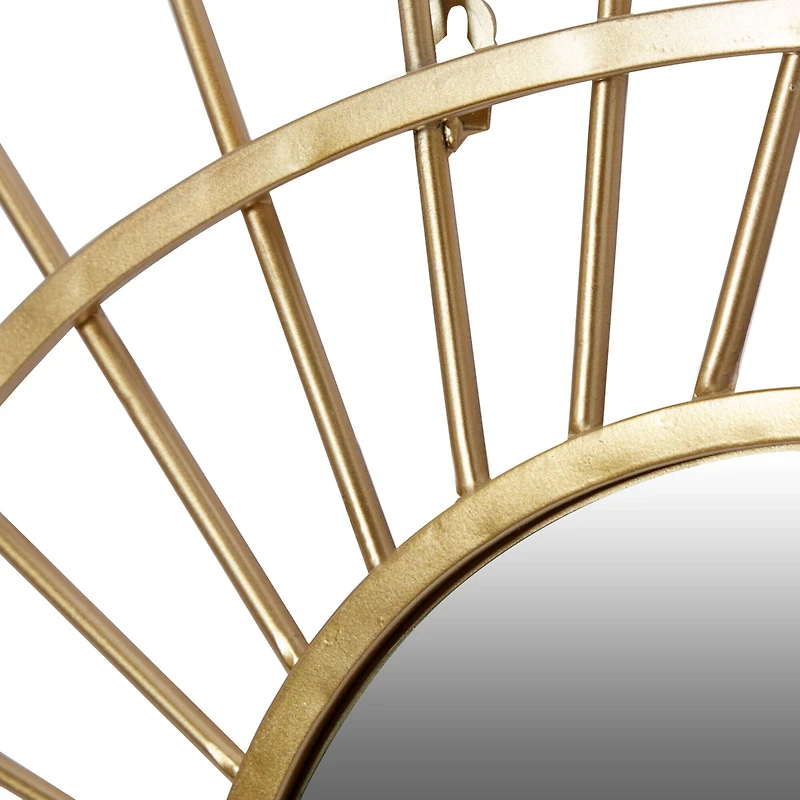 CosmoLiving by Cosmopolitan Gold Metal Contemporary Wall Mirror, 34" x 22" x 1"