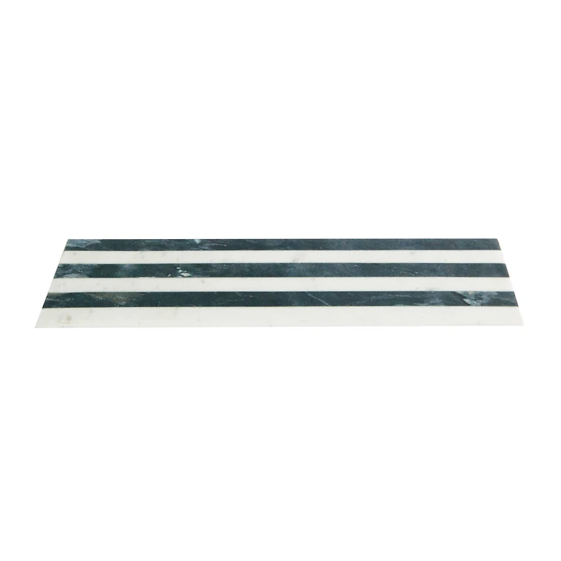 Hello Honey® 21" Black & White Marble Cheese & Serving Board with Stripes